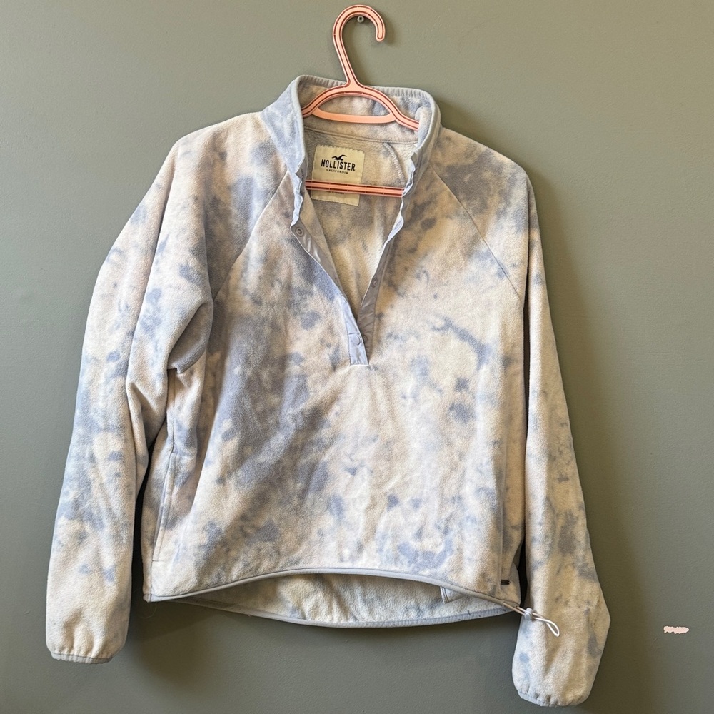 Hollister Light Blue Tie-Dye Sweatshirt